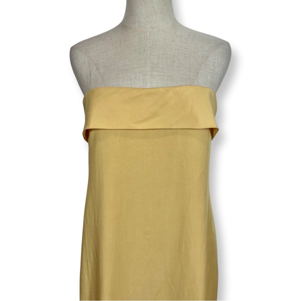 DISSH Strapless Midi Dress in Soft Yellow - Picture 6 of 10